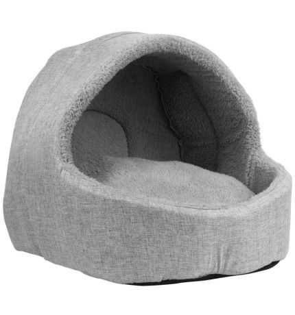 grey cat bed